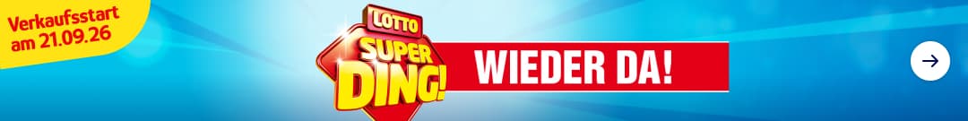 Banner LOTTO SuperDing 2026 - Bald wieder zurück