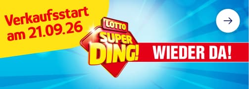 Banner LOTTO SuperDing 2026 - Bald wieder zurück