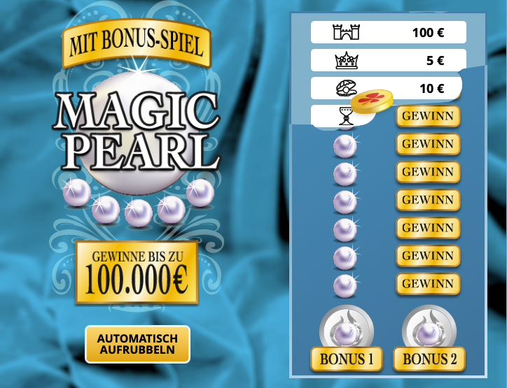 Magic Pearl Bonus Rubbelfeld