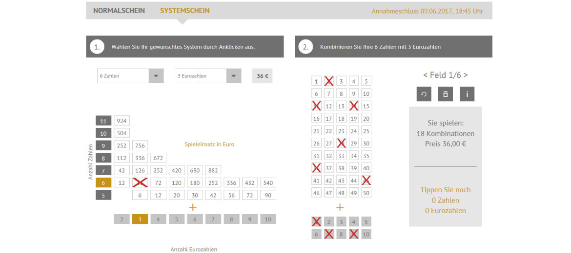 Eurojackpot Systemschein Eurojackpot Systemschein