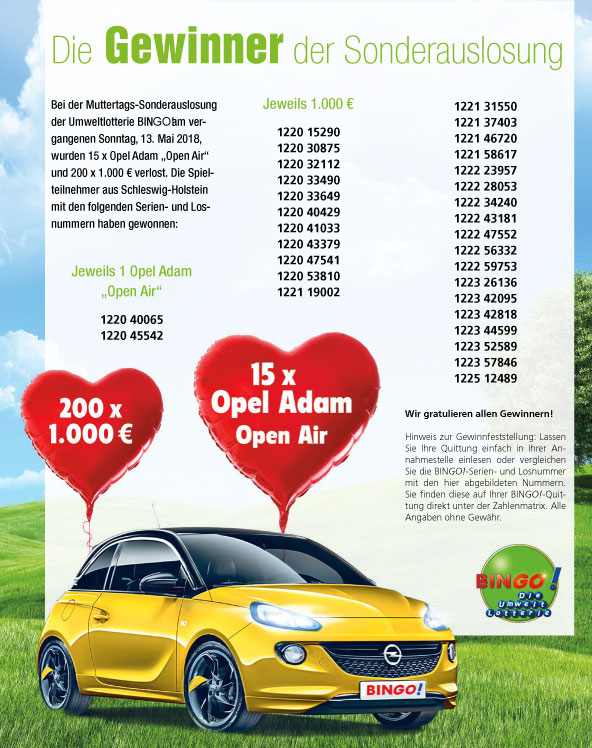 Bingo Sonderauslosung Vom Sonntag Bingo Sonderauslosung Vom Sonntag
