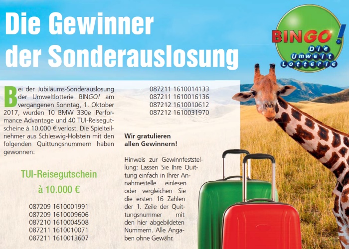 Sonderauslosung Bingo Schleswig-Holstein Sonderauslosung Bingo Schleswig-Holstein
